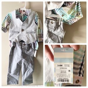 NEW 3-6 months Boys Vest Set - Perfect for Easter!